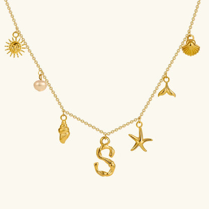 [VA]Avaria Ocean Initial Necklace