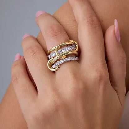 [VA]Juno Stacked Diamond Ring