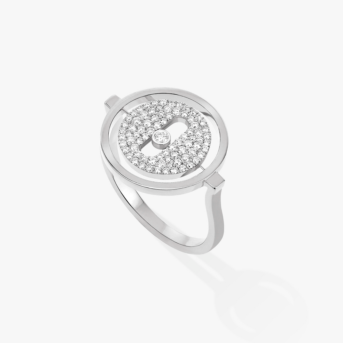 [VA]Lucky Move Paved Silver Diamond Ring