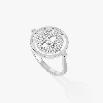 [VA]Lucky Move Paved Silver Diamond Ring