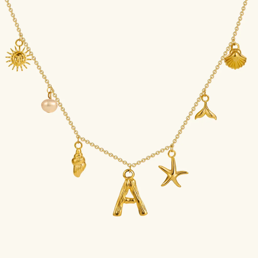 [VA]Avaria Ocean Initial Necklace