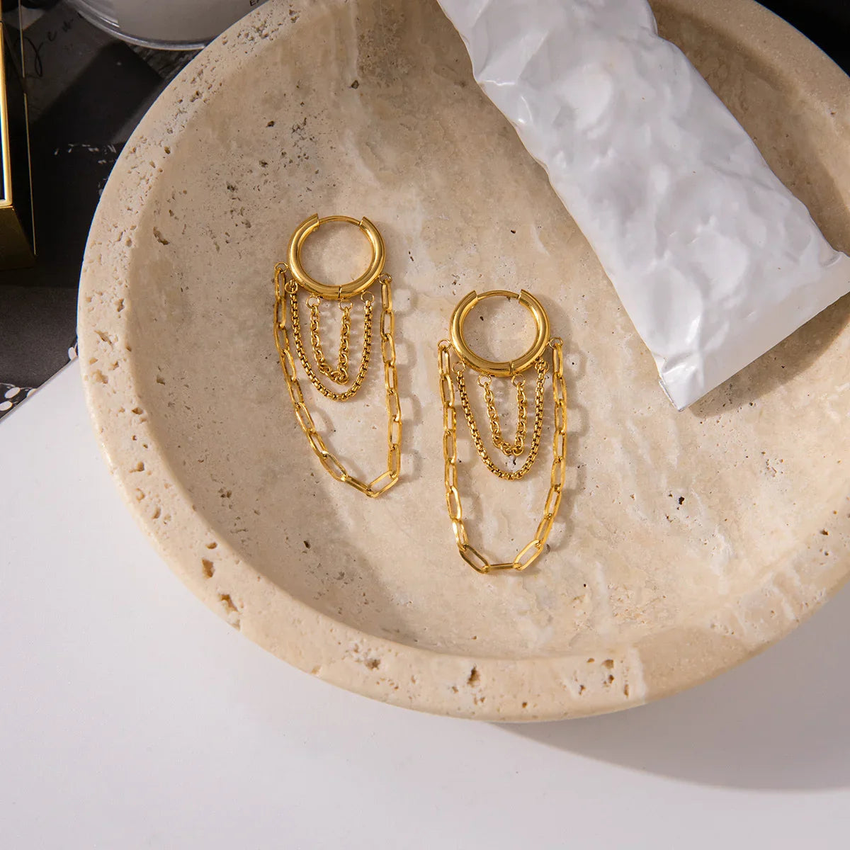 [VA]Alaina Link Chain Hoops