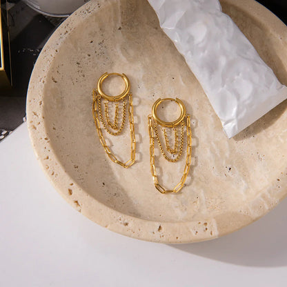 [VA]Alaina Link Chain Hoops
