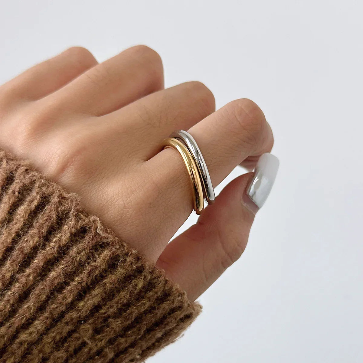 [VA]Miley Gold & Silver Layered Rings