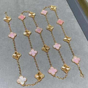 [VA]CLOVER 20 MOTIVE LASER PINK PERLMUTT HALSKETTE