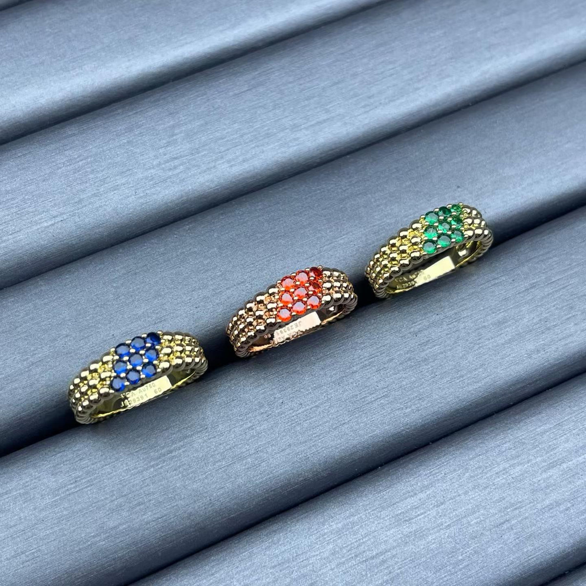 [VA]SCHMALER PERLRING MIT DIAMANTEN