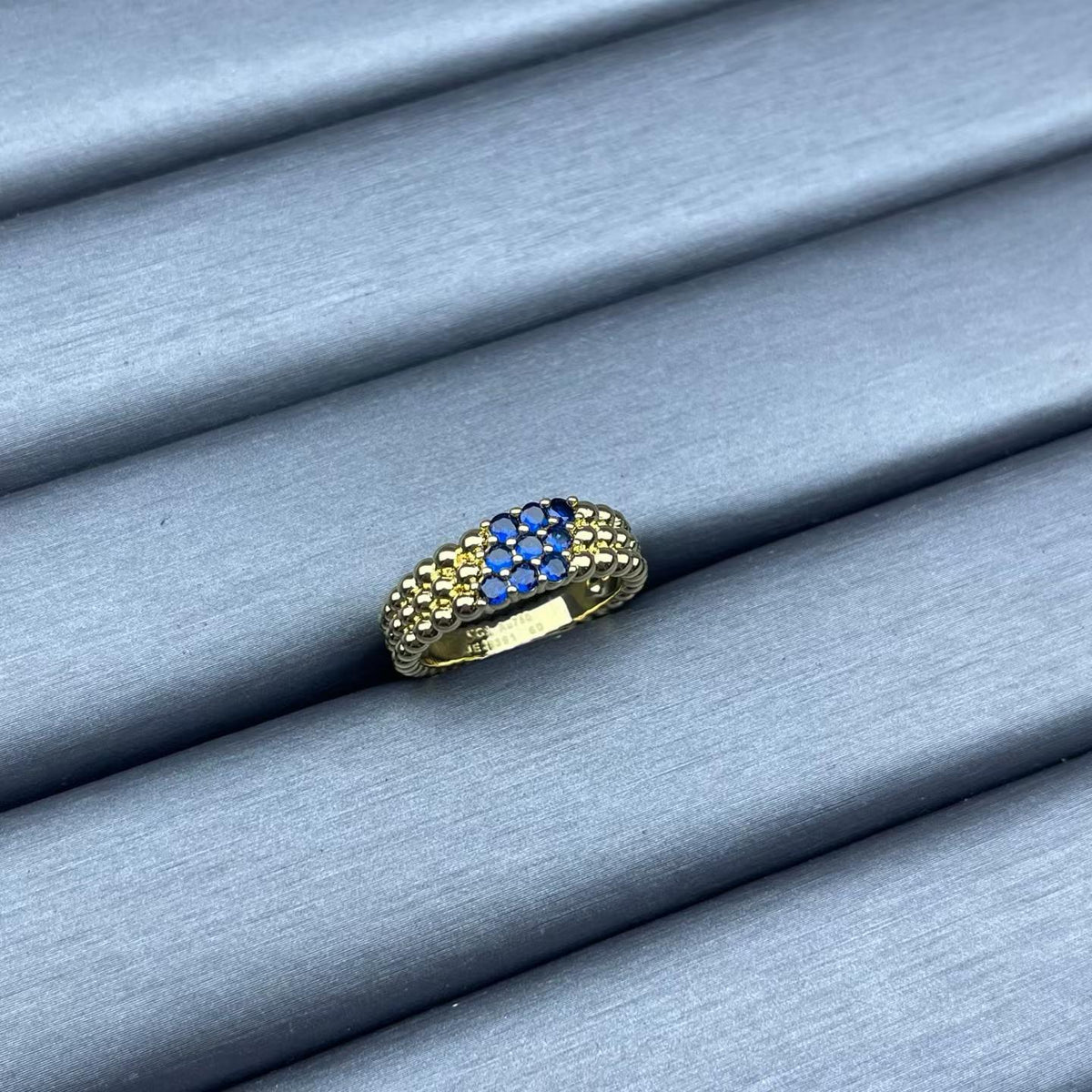 [VA]SCHMALER PERLRING MIT DIAMANTEN