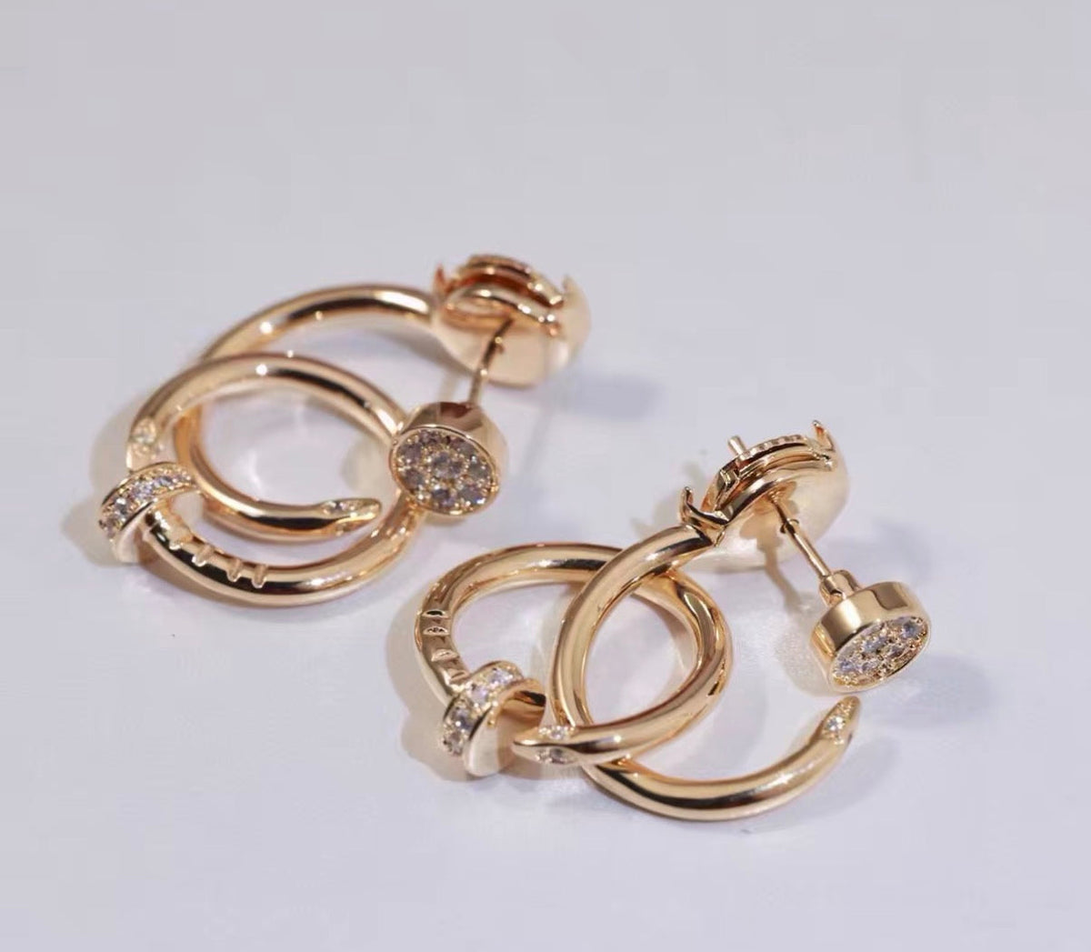 [VA]NAIL COLLECTION ダイヤモンドセット ダブルフープピアス