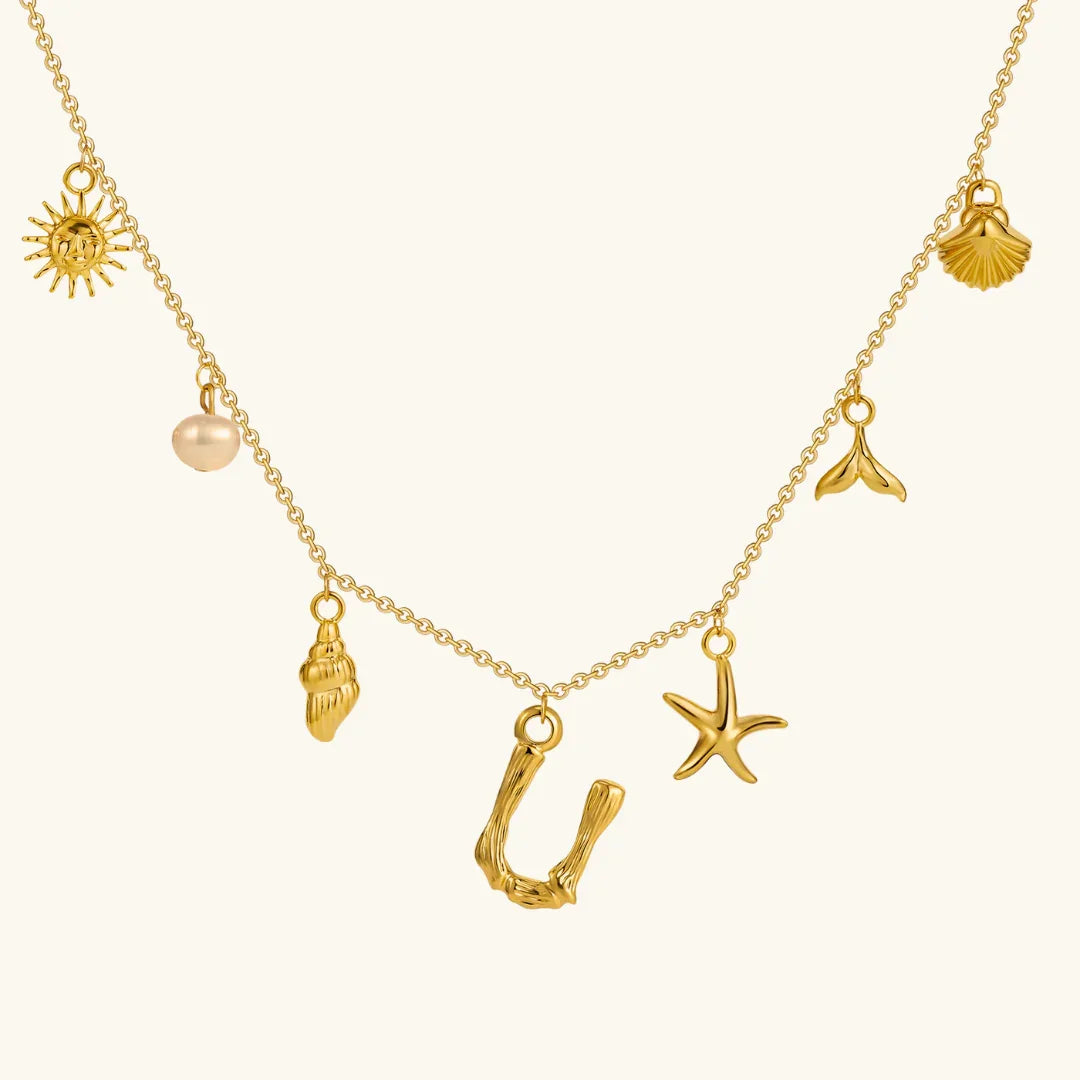 [VA]Avaria Ocean Initial Necklace