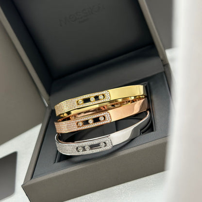 [VA]Move Noa Rose Gold Pavé Diamond Bangle Bracelet