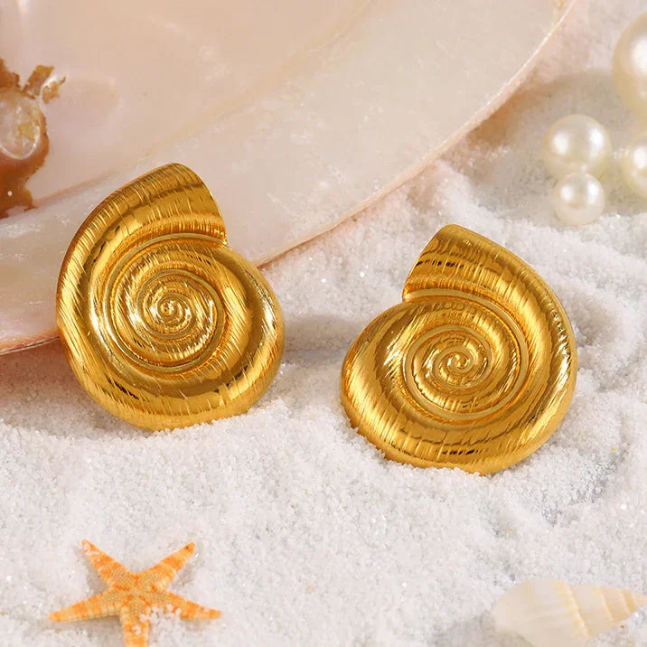 [VA]Nauticia Gold Shell-Ohrringe