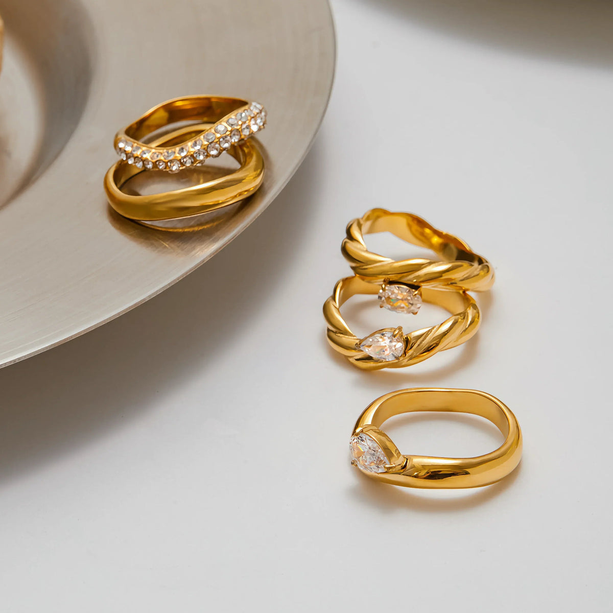 [VA]Noemi Kuratierte Ring-Stapel-Kollektion