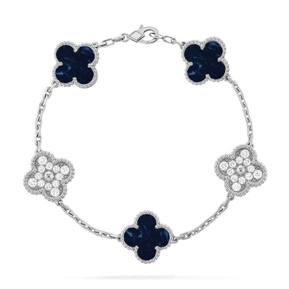 [VA]LUCKY CLOVER 5-MOTIF BRACELET - PIETERSITE COLLECTION
