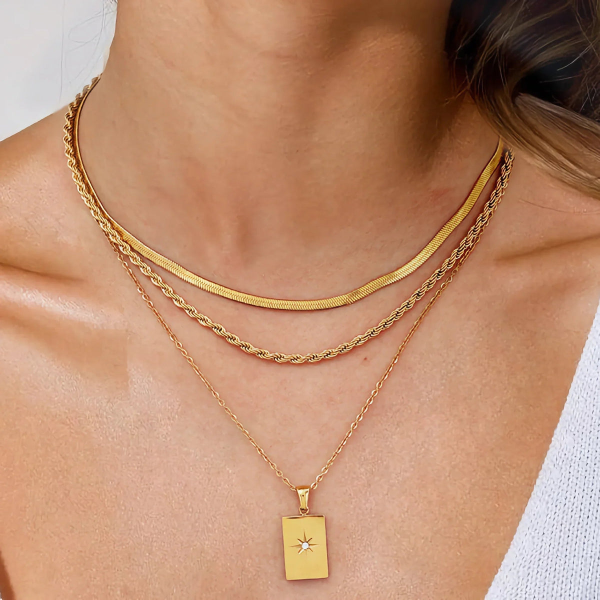 [VA]Raphaela Geschichtete Goldkette