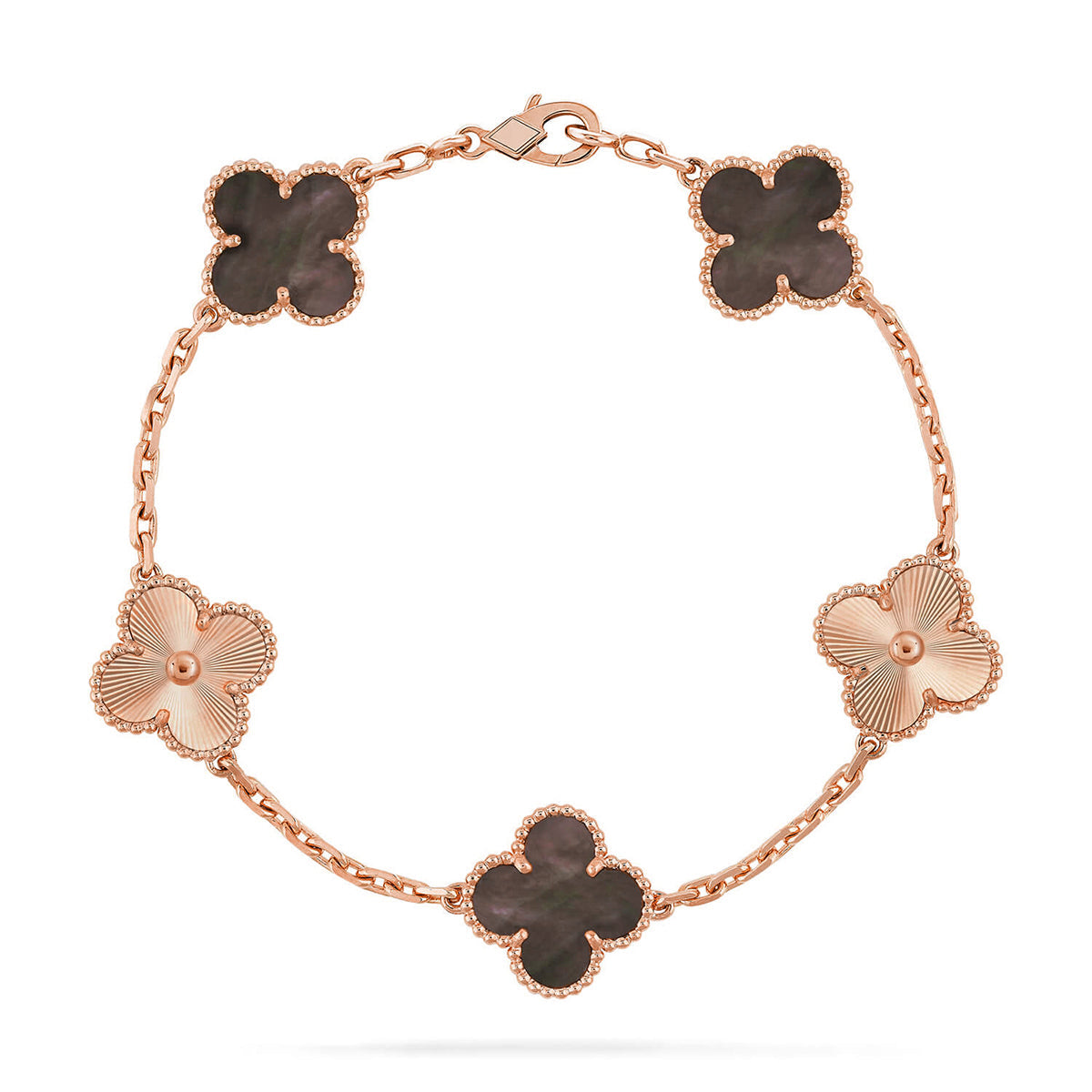 [VA]LUCKY CLOVER 5-MOTIF BRACELET - GREY MOTHER-OF-PEARL COLLECTION