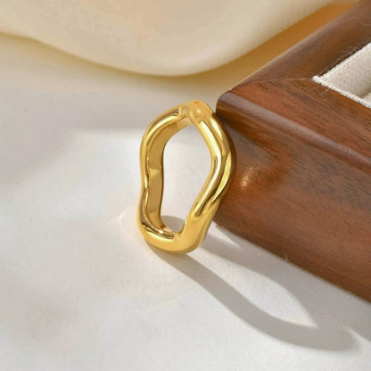 [VA]Lunaria Gold Wave Ring