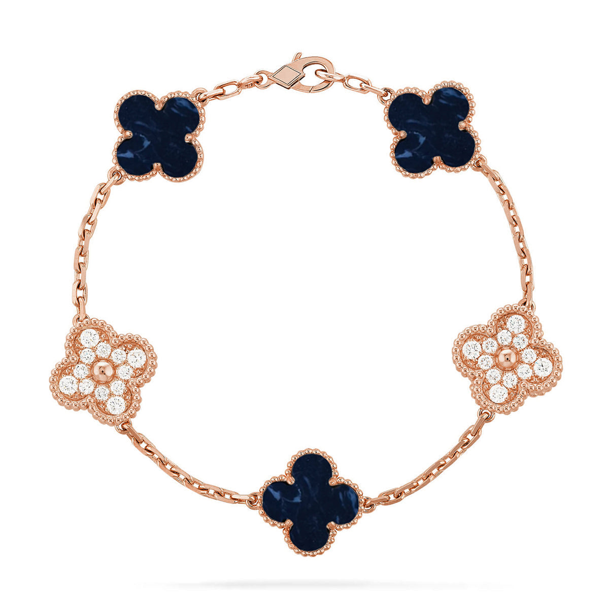 [VA]LUCKY CLOVER 5-MOTIF BRACELET - PIETERSITE COLLECTION