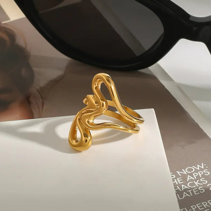 [VA]Corina Abstract Gold Ring