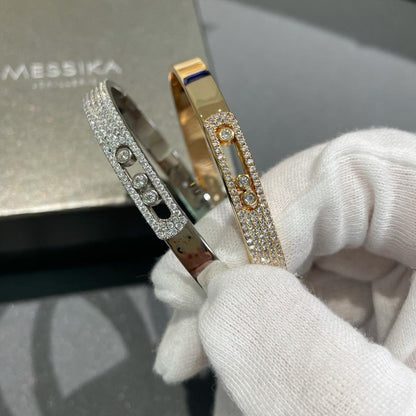 [VA]Move Noa Rose Gold Pavé Diamond Bangle Bracelet