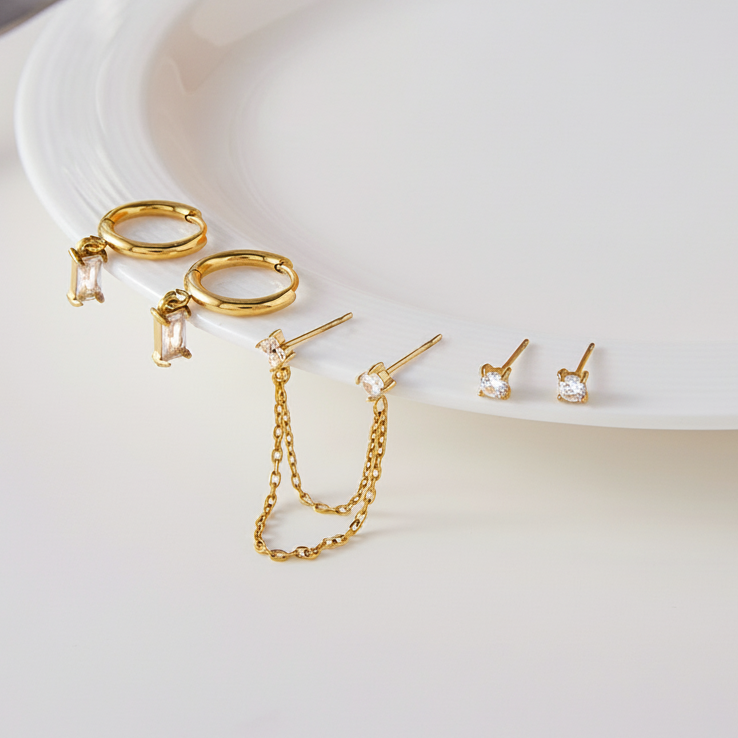 [VA]Dina Essential Diamond Earrings Bundle