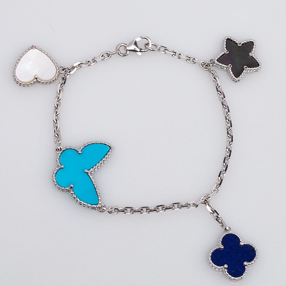 [VA]LUCKY SPRING SILBERARMBAND 4 MOTIVE