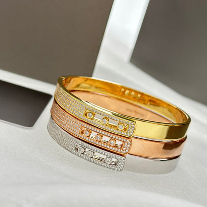 [VA]Move Noa Rose Gold Pavé Diamond Bangle Bracelet