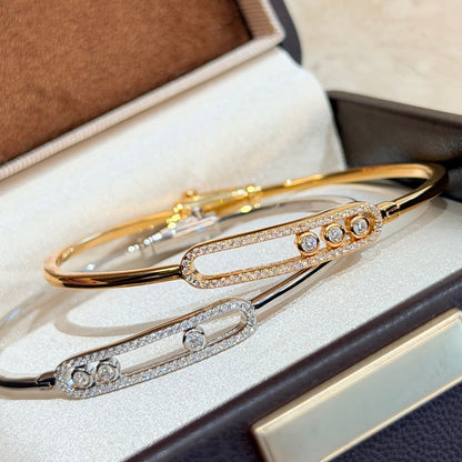 [VA]Move Pavé Diamond Bangle Bracelet M