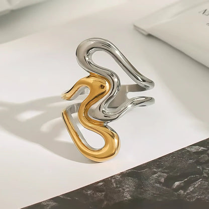 [VA]Corina Abstract Gold Ring