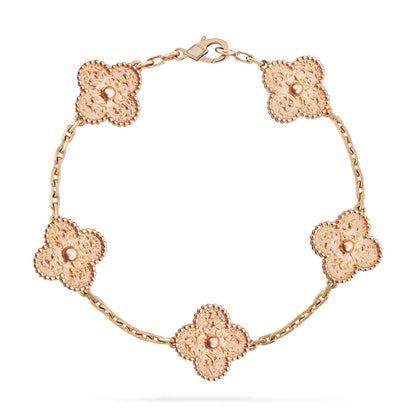 [VA]LUCKY CLOVER 5-MOTIF BRACELET - BRONZING