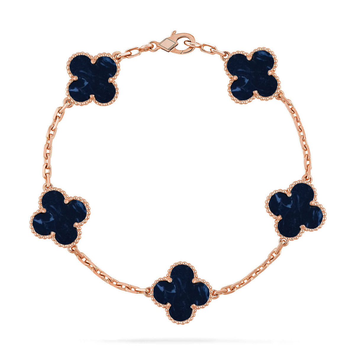 [VA]LUCKY CLOVER 5-MOTIF BRACELET - PIETERSITE COLLECTION