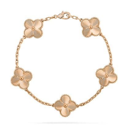 [VA]LUCKY CLOVER 5-MOTIF BRACELET - LASER COLLECTION
