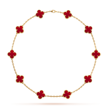 [VA]CLOVER HALSKETTE MIT 10 MOTIVEN, KARNEOL
