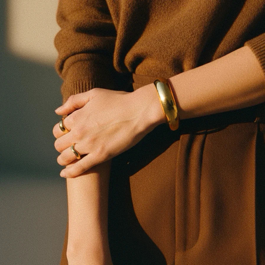 [VA]Lunaria Gold Wave Ring