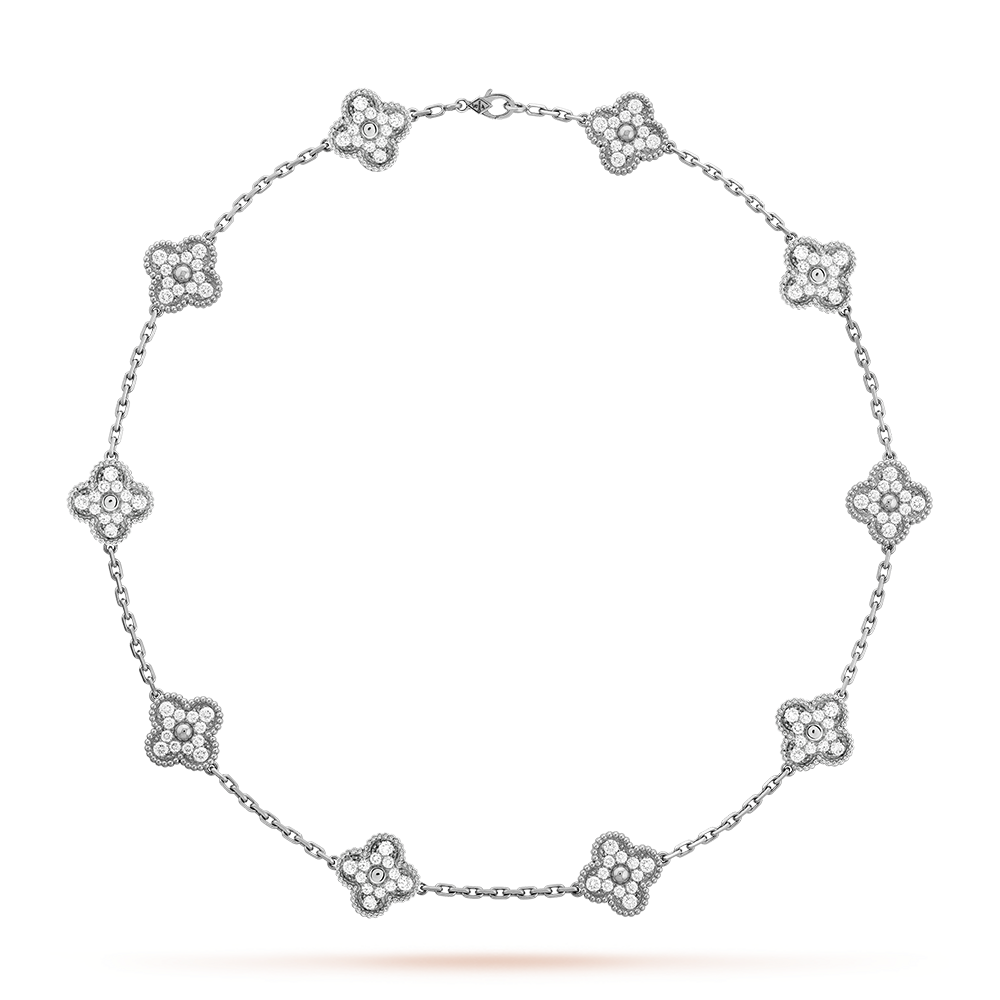 [VA]CLOVER 10 MOTIFS DIAMOND NECKLACE