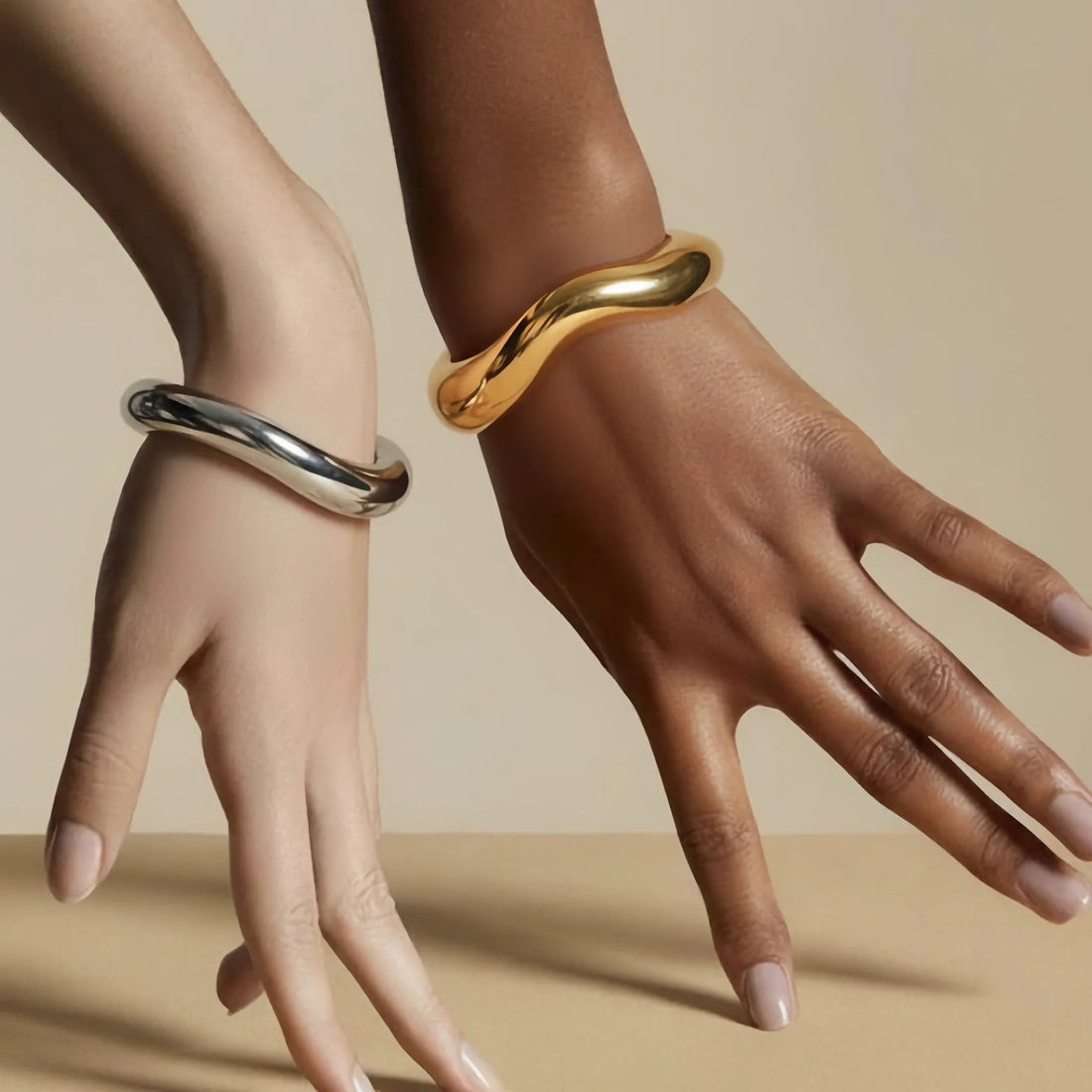 [VA]Zaria Asymmetrical Gold Bangle