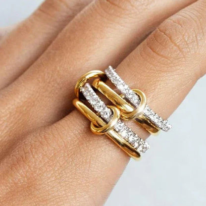 [VA]Juno Stacked Diamond Ring