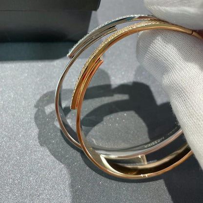 [VA]Move Noa Rose Gold Pavé Diamond Bangle Bracelet