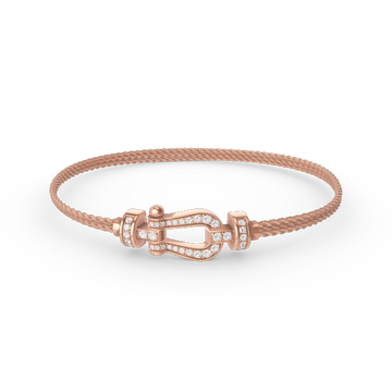 [VA]FORCE SMALL HORSESHOE DIAMOND CHAIN ROPE BRACELET