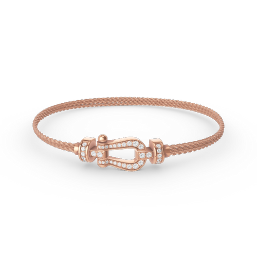 [VA]FORCE SMALL HORSESHOE  DIAMOND CHAIN ROPE BRACELET