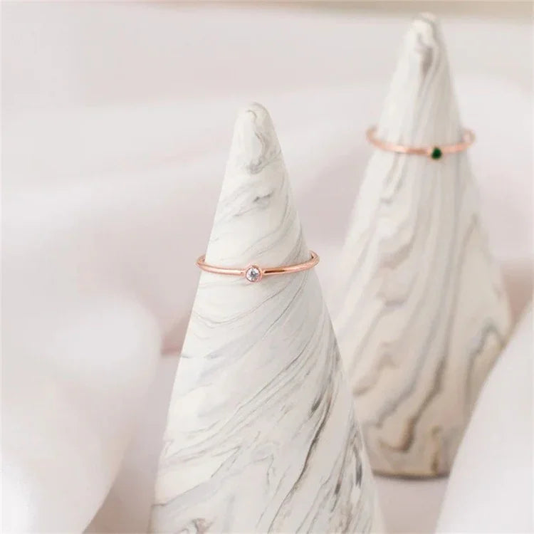 [VA]Amelia Birthstone Stacker Ring