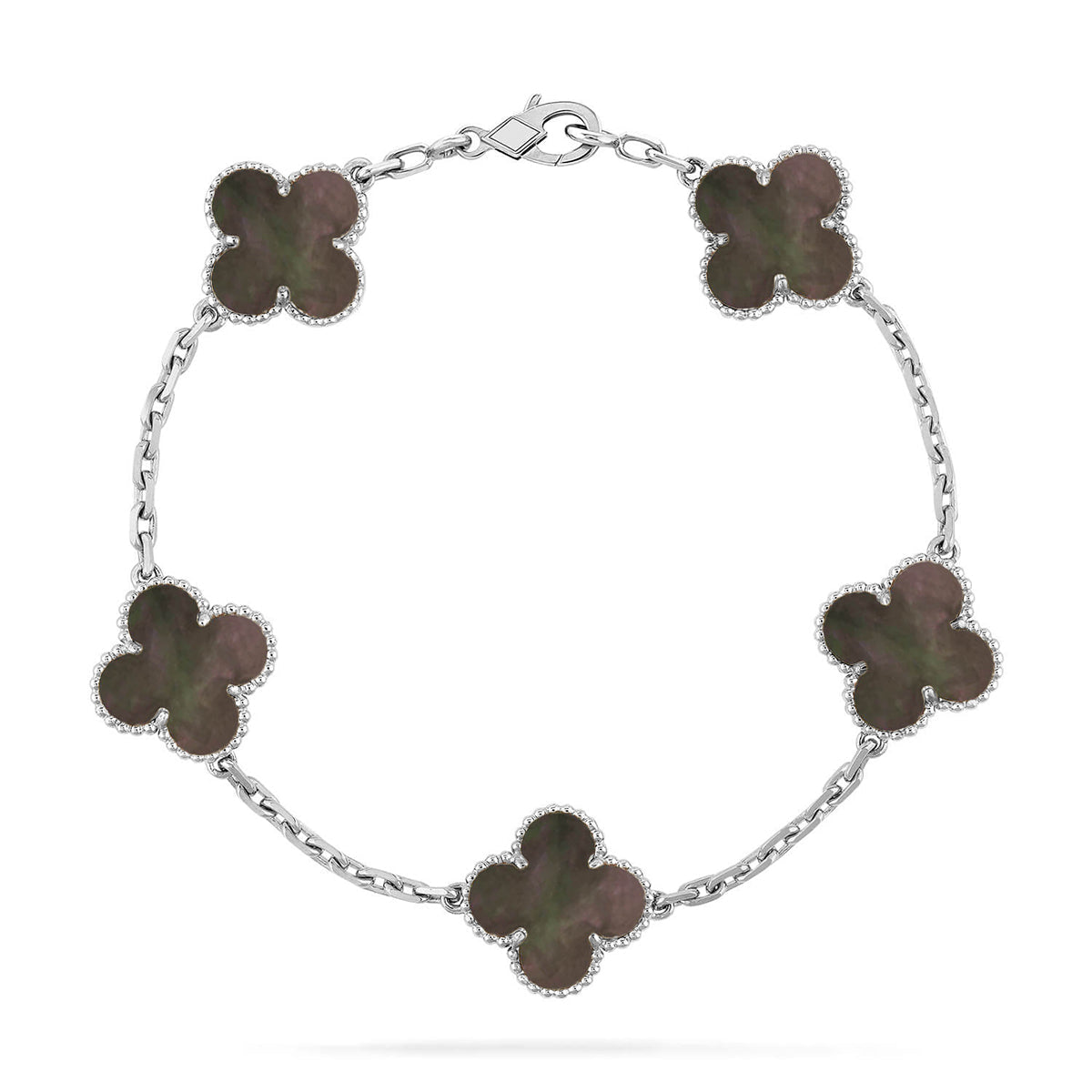 [VA]LUCKY CLOVER 5-MOTIF BRACELET - GREY MOTHER-OF-PEARL COLLECTION