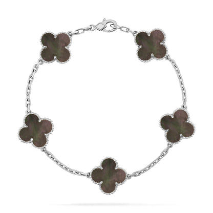 [VA]LUCKY CLOVER 5-MOTIF BRACELET - GREY MOTHER-OF-PEARL COLLECTION