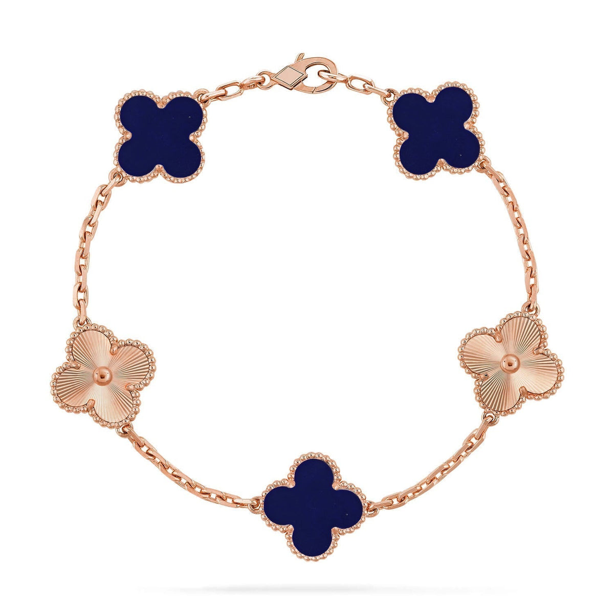 [VA]LUCKY CLOVER 5-MOTIV-ARMBAND - LAPISLAZULI-KOLLEKTION