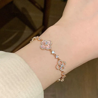 [VA]CLOVER 5 MOTIF PINK BLUE RED WHITE BRACELET