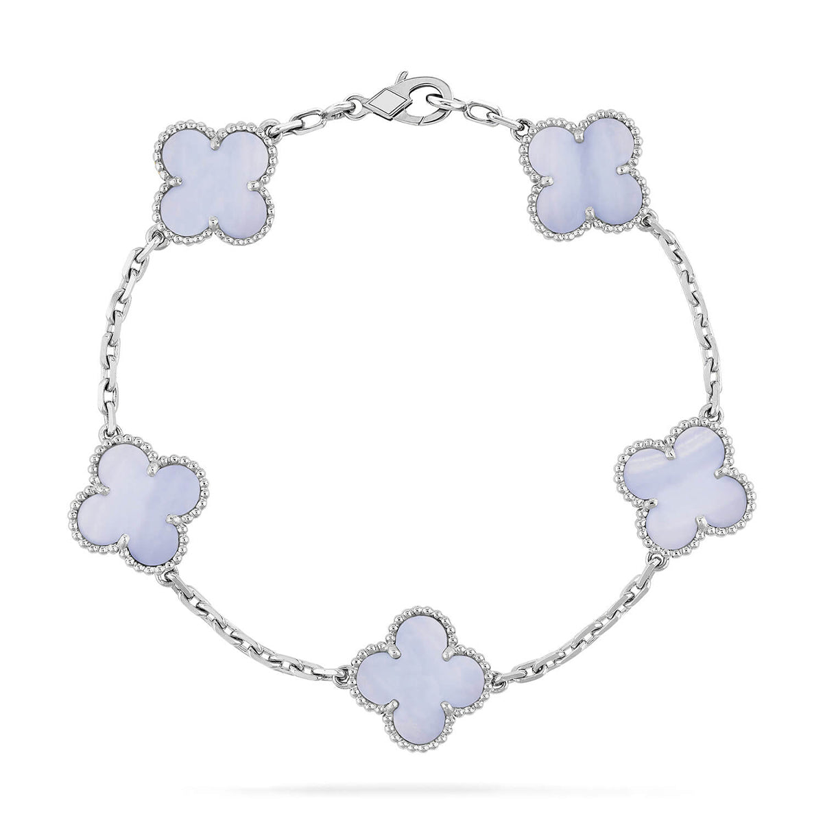 [VA]LUCKY CLOVER 5-MOTIV-ARMBAND - KOLLEKTION VIOLETTES CHALCEDON