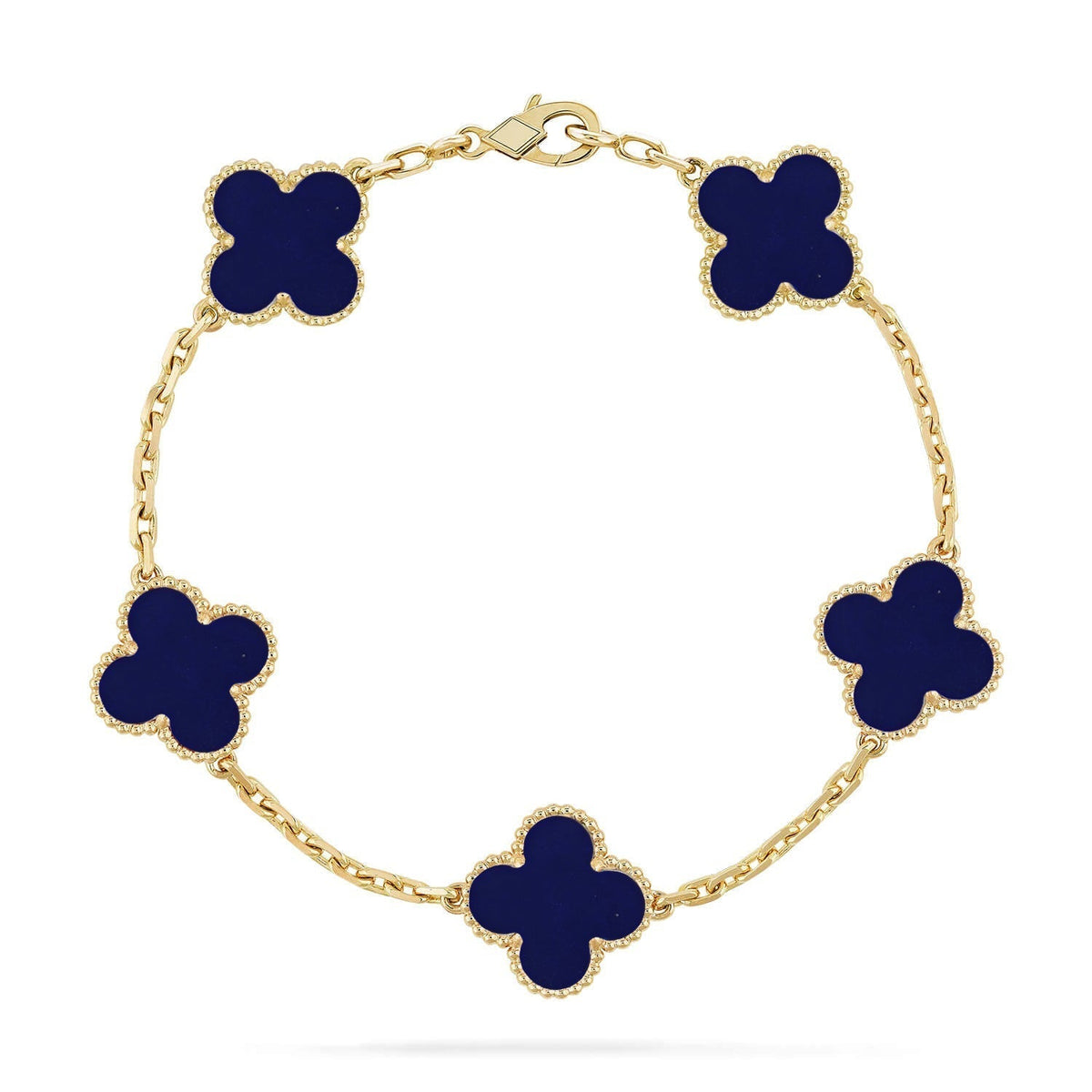[VA]LUCKY CLOVER 5-MOTIV-ARMBAND - LAPISLAZULI-KOLLEKTION