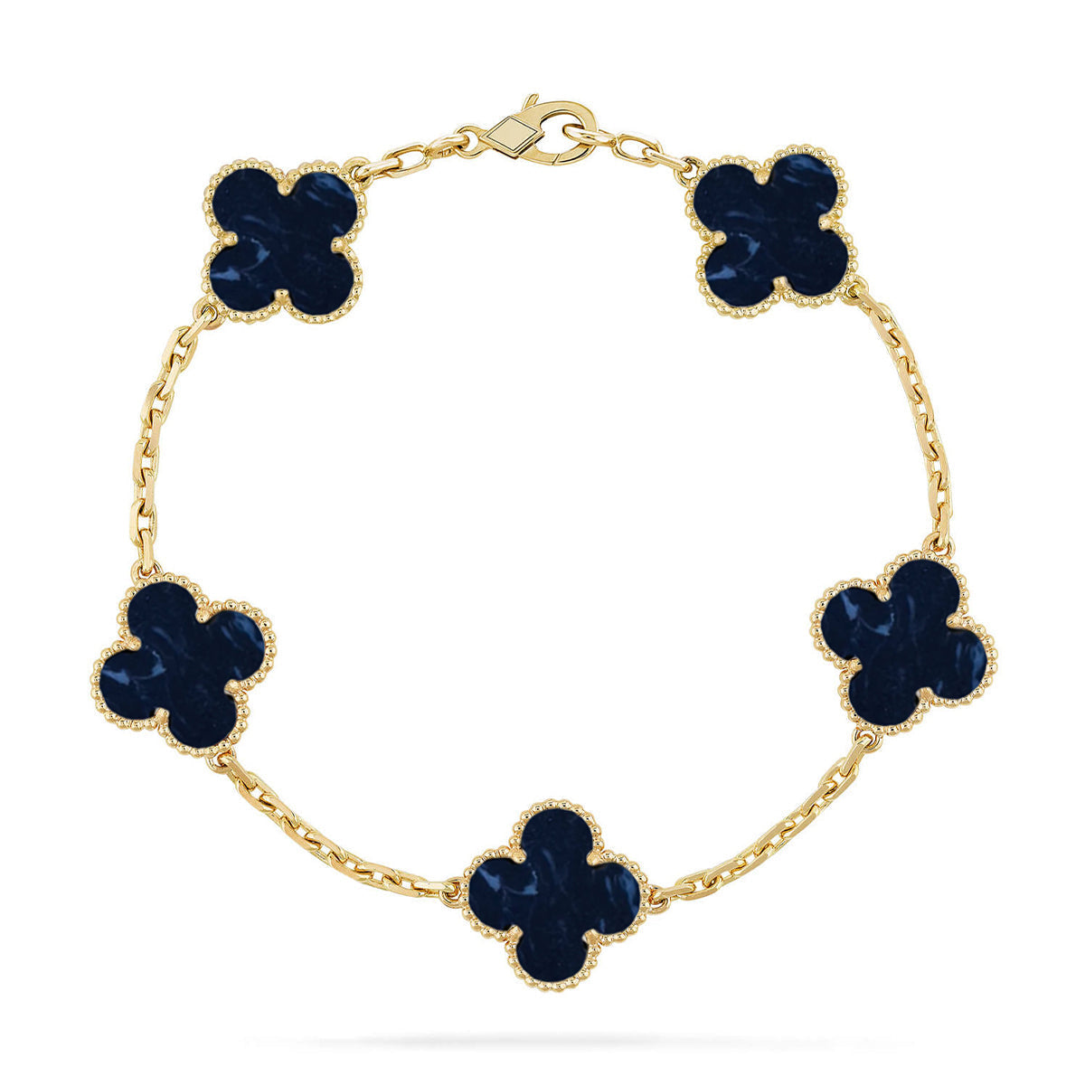 [VA]LUCKY CLOVER 5-MOTIF BRACELET - PIETERSITE COLLECTION