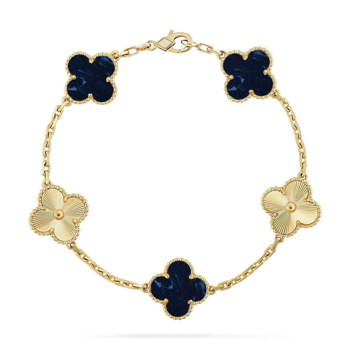 [VA]LUCKY CLOVER 5-MOTIF BRACELET - PIETERSITE COLLECTION