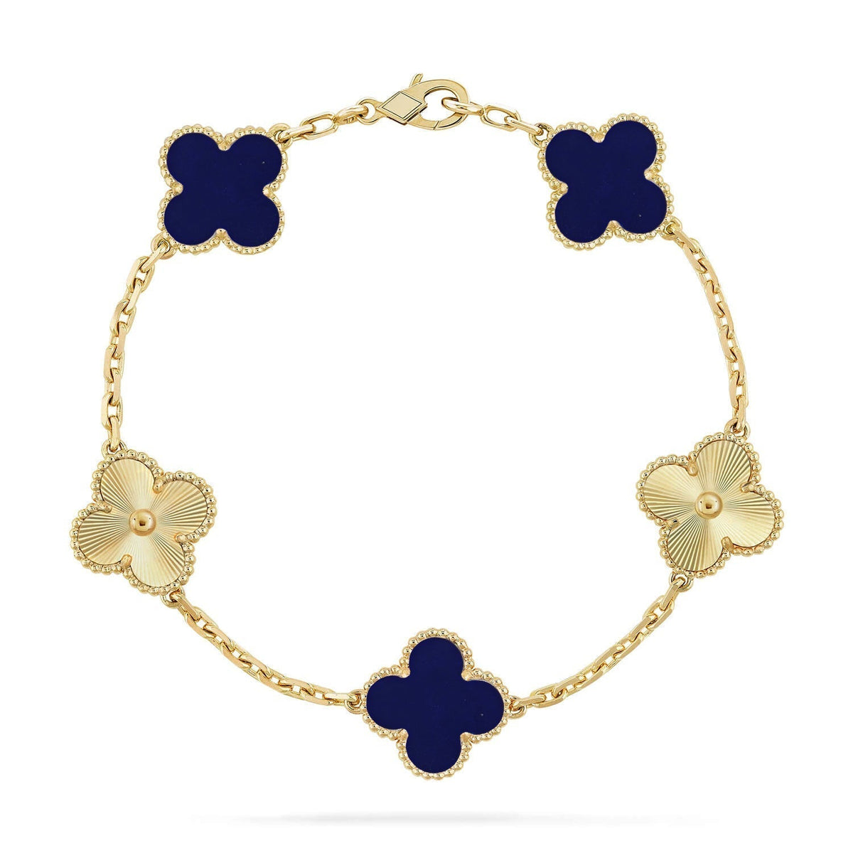 [VA]LUCKY CLOVER 5-MOTIV-ARMBAND - LAPISLAZULI-KOLLEKTION