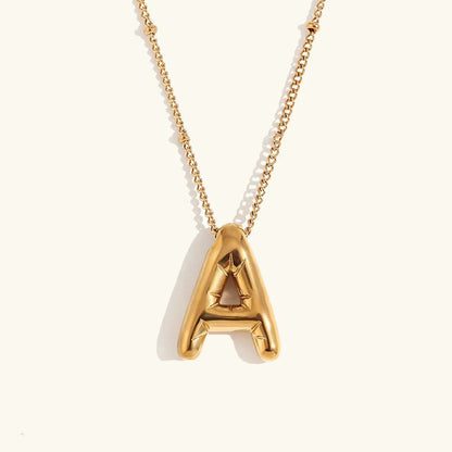[VA]Balloon Gold Initial Necklace